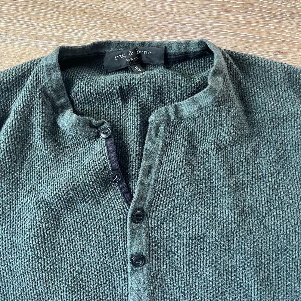 Rag and Bone Green Henley